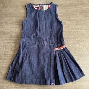 Vintage Tommy Hilfiger Denim Pleated Dress 5 Belt